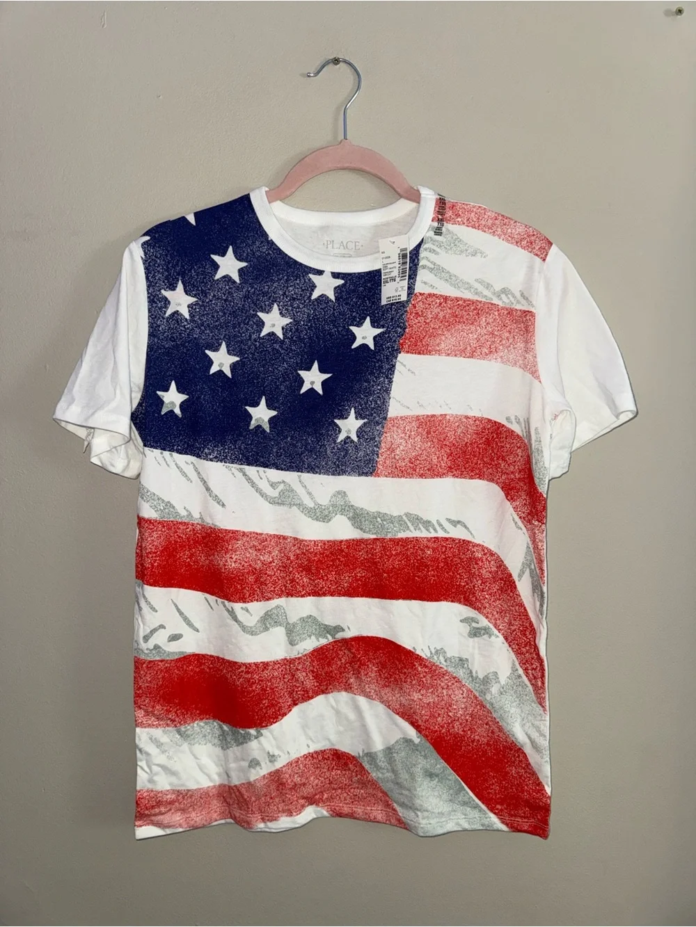 The Children's Place Patriotic Flag Short Sleeve Tee - Red & White & Blue